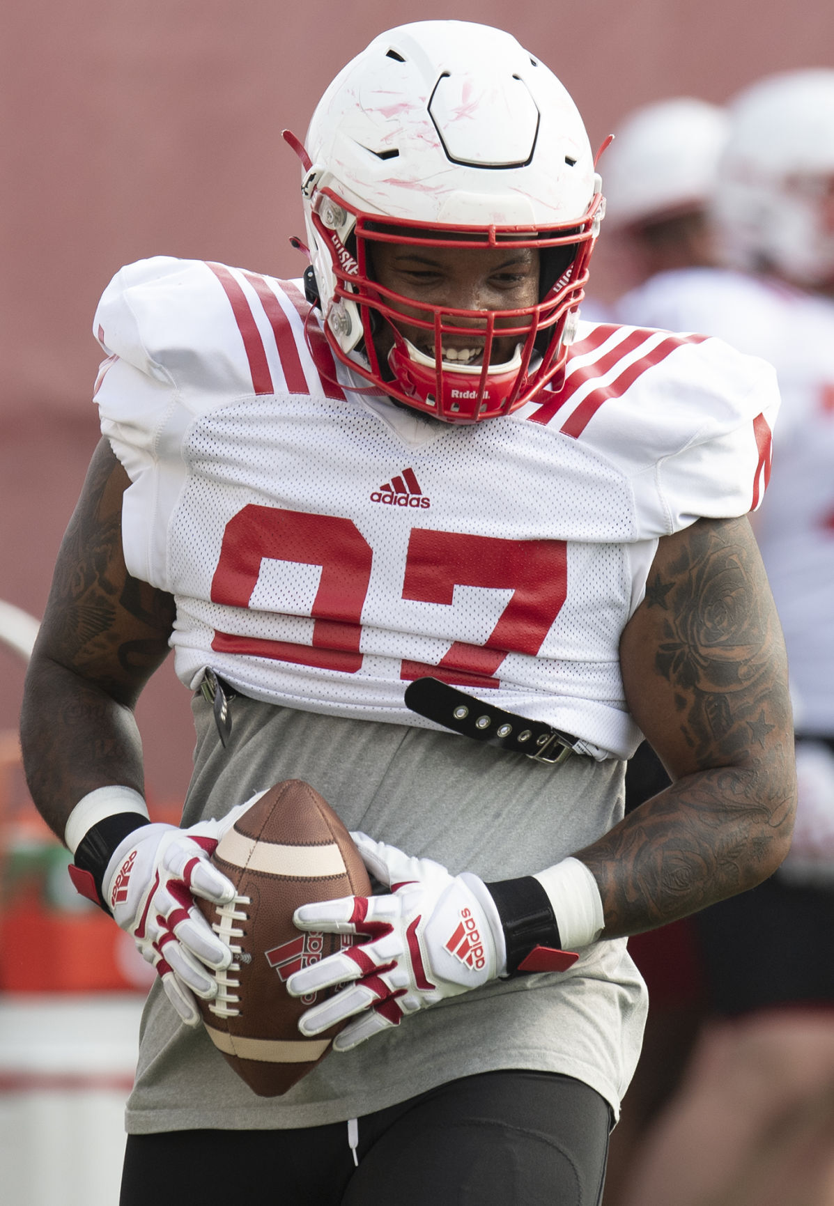 NU football practice, 8.4